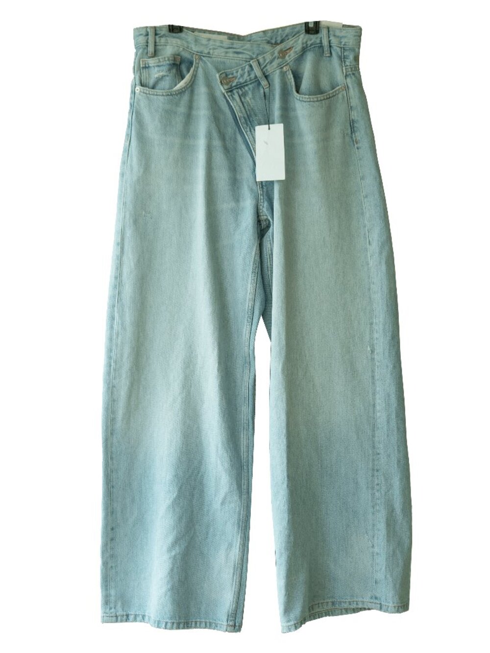 Zara Cross Over Waist Jeans High Waist TRF Wide Leg Slouchy Indie Streetwear - Picture 13 of 13